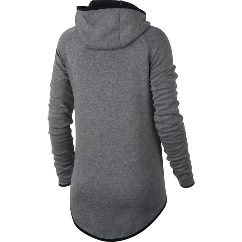 Nike Sportswear Tech Fleece Women's Full Zip Cape Hoodie Carbon Heath Size Large - Picture 2 of 16